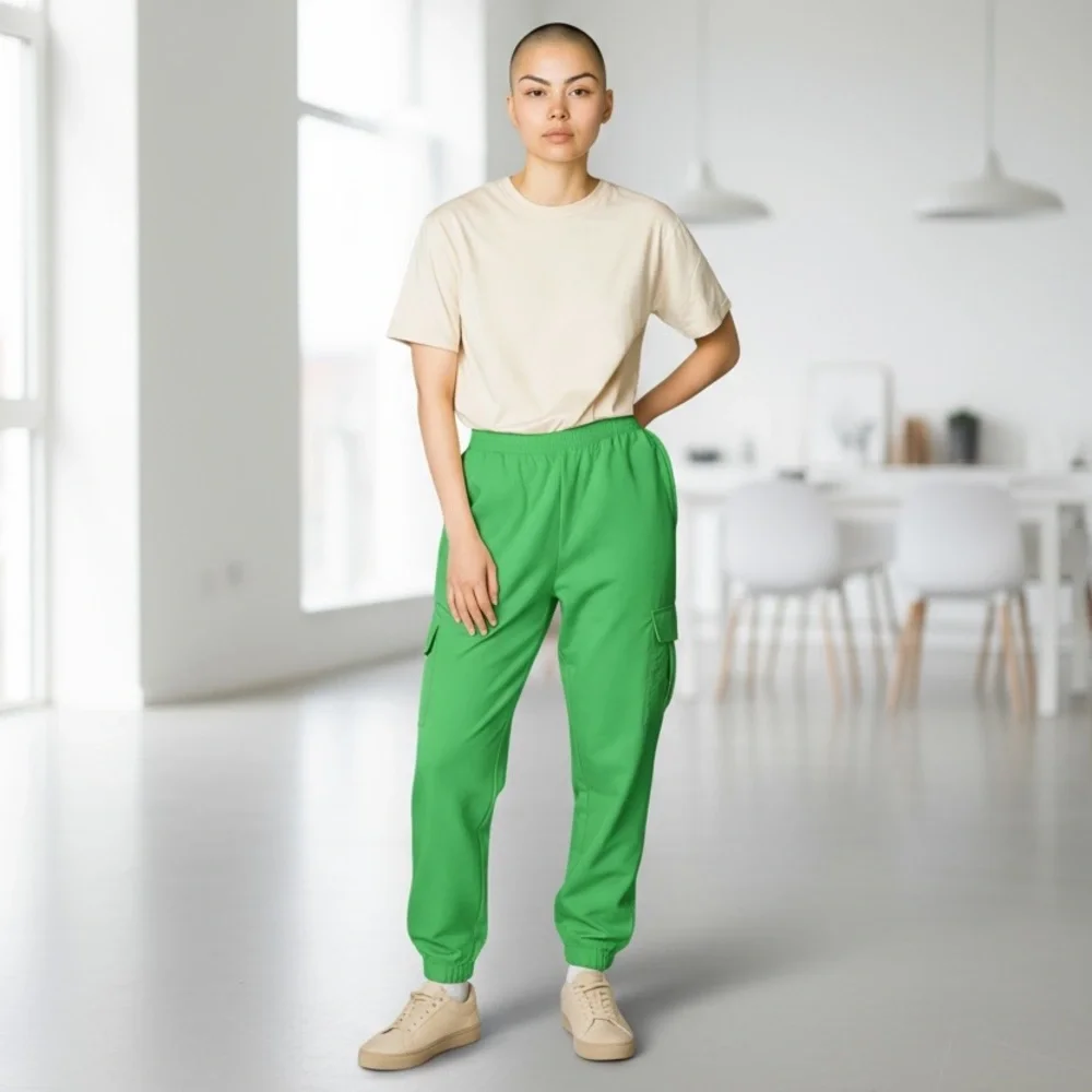 Full Tilt lime green cargo pants flight cargo nylon small